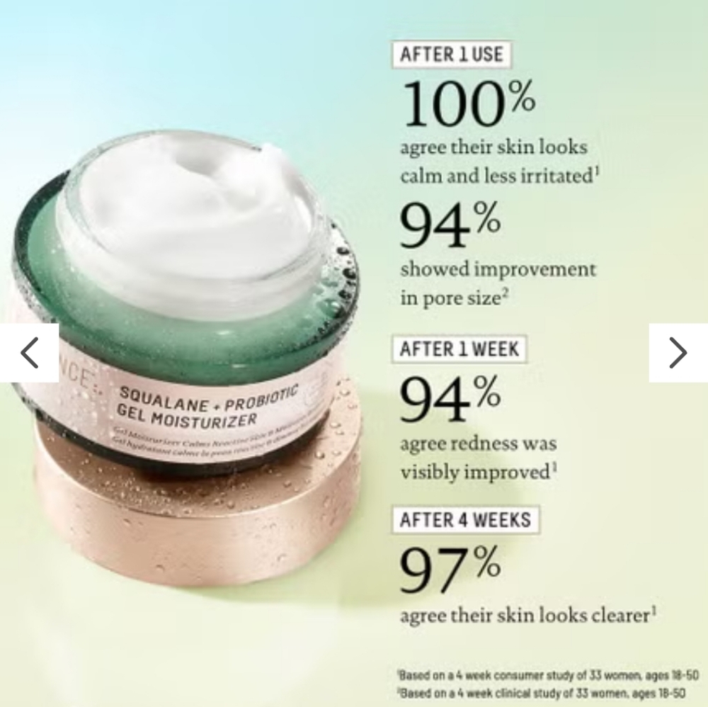 NIB $24 Biossance Squalane + Probiotic Gel Moisturizer Mini 15ml - Picture 3 of 12
